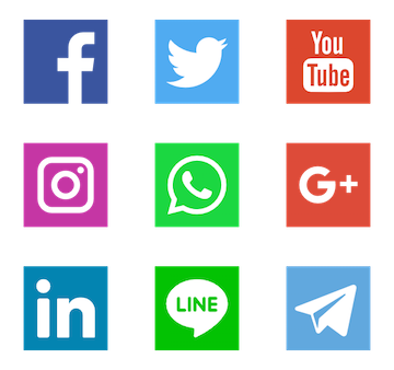 ايقونات التواصل الاجتماعي